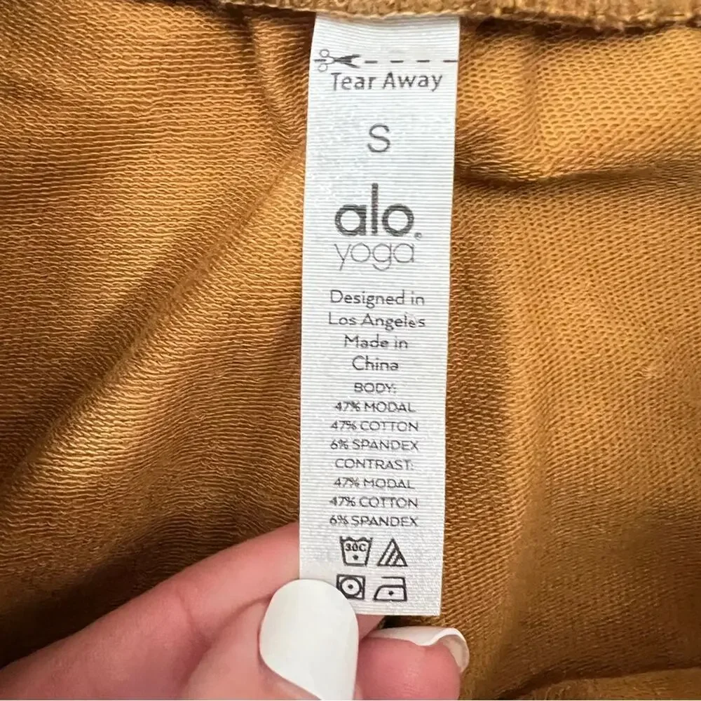 ALO Yoga mustard yellow Jogger Pants size small S B166